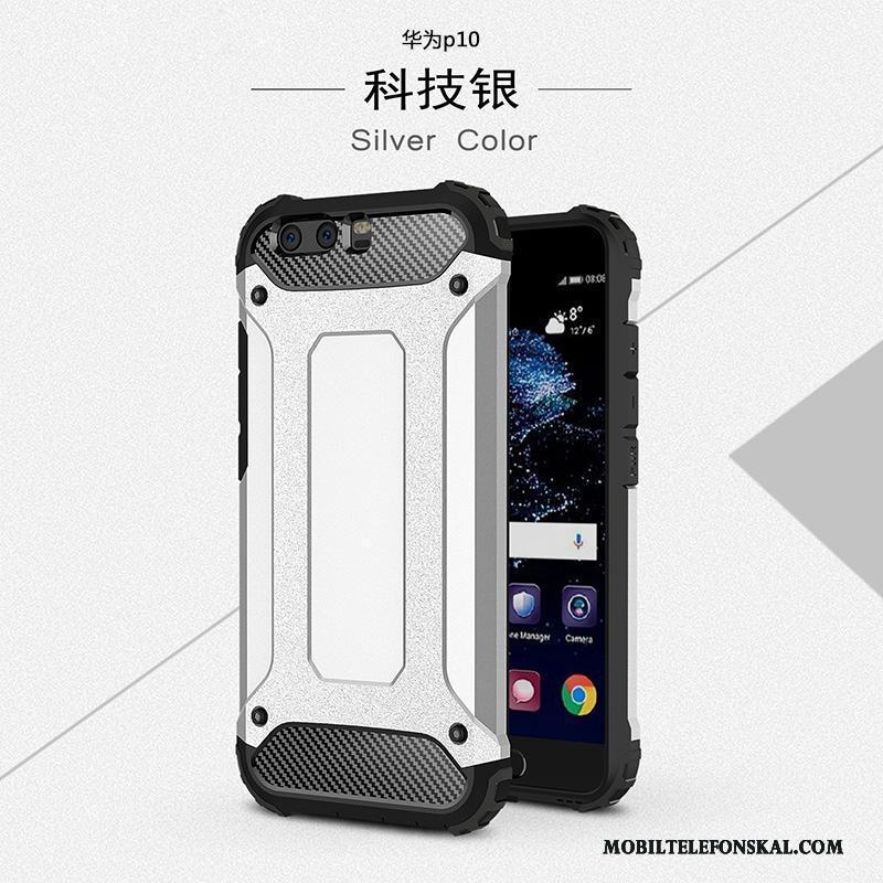 Huawei P10 Fallskydd Metall Silikon Skal Telefon Nubuck Mobil Telefon Grön