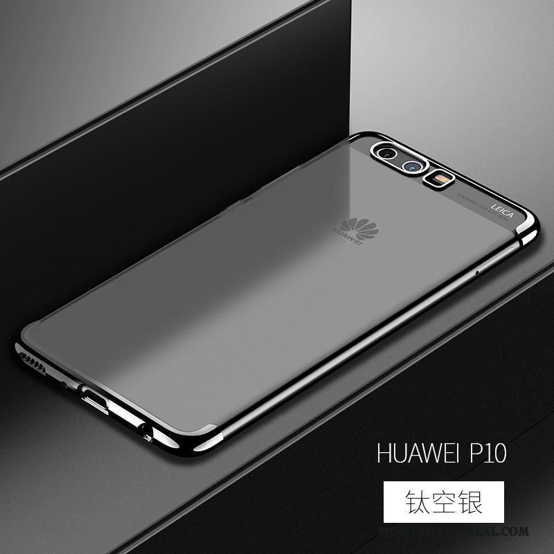 Huawei P10 Fallskydd Transparent Guld Trend Skal Telefon Slim Fodral
