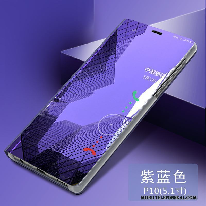Huawei P10 Fodral Skal Telefon Clamshell Fallskydd All Inclusive Läderfodral Purpur
