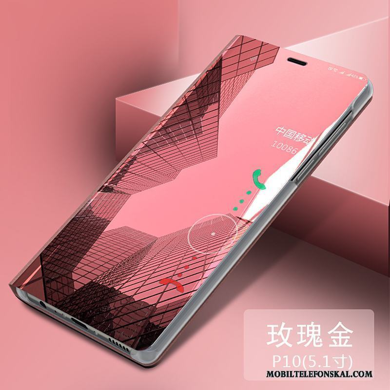 Huawei P10 Fodral Skal Telefon Clamshell Fallskydd All Inclusive Läderfodral Purpur