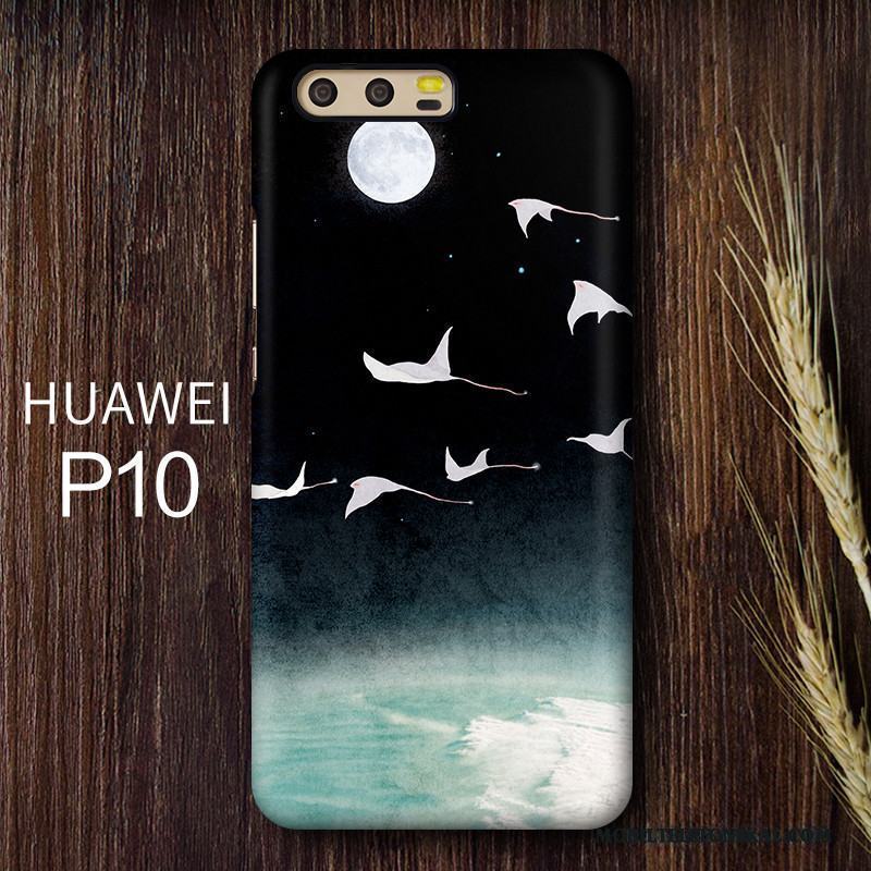Huawei P10 Hård Personlighet Nubuck Blå Skal Telefon Mobil Telefon Konst