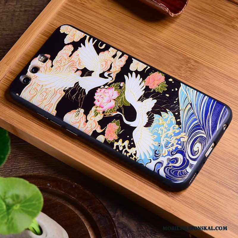 Huawei P10 Kinesisk Stil Konst Retro Trend Varumärke Kreativa Vit Skal Telefon