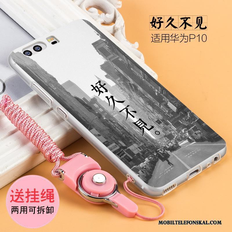Huawei P10 Kreativa Lättnad Hängsmycken Personlighet Vit Skal Telefon Mjuk