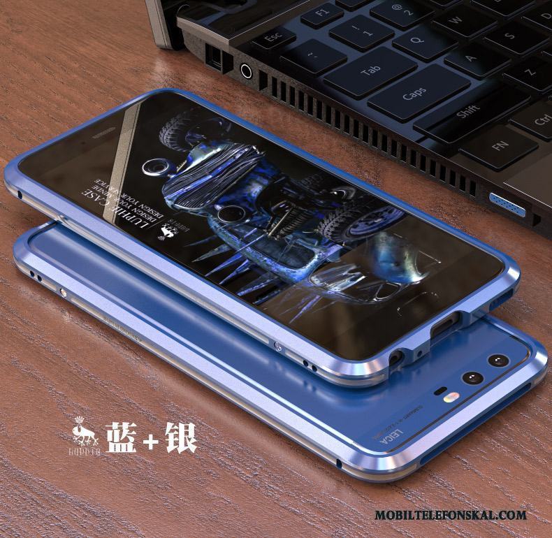 Huawei P10 Lite Frame Metall Skydd Grön Fodral Skal Ungdom