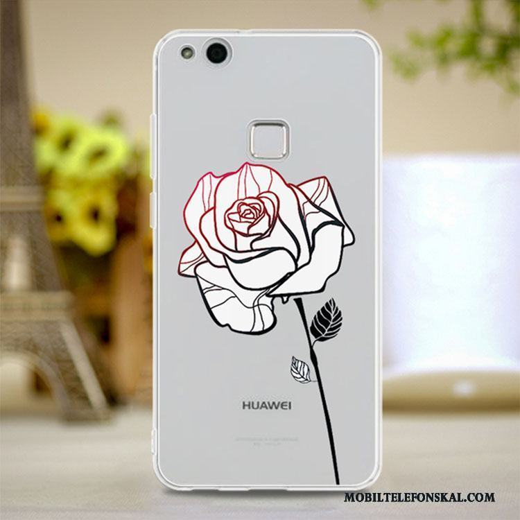 Huawei P10 Lite Skal Rosa Mjuk Fodral Transparent Telefon Ungdom