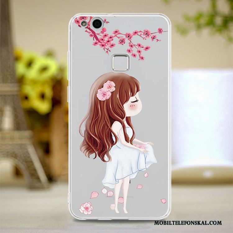 Huawei P10 Lite Skal Rosa Mjuk Fodral Transparent Telefon Ungdom