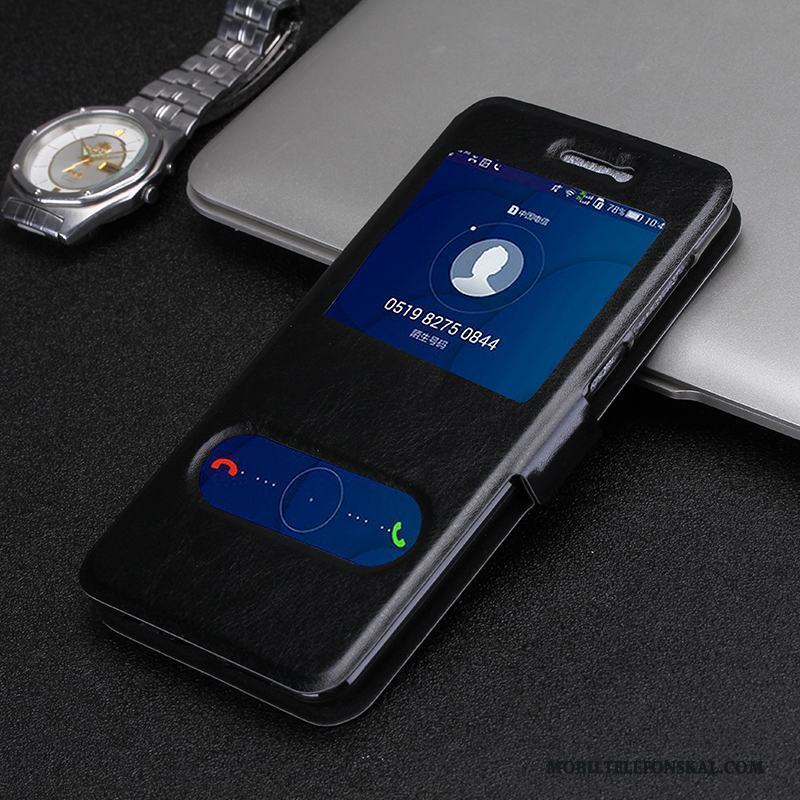 Huawei P10 Lite Skal Telefon Ljusblå Skydd Läderfodral Ungdom Silikon Trend