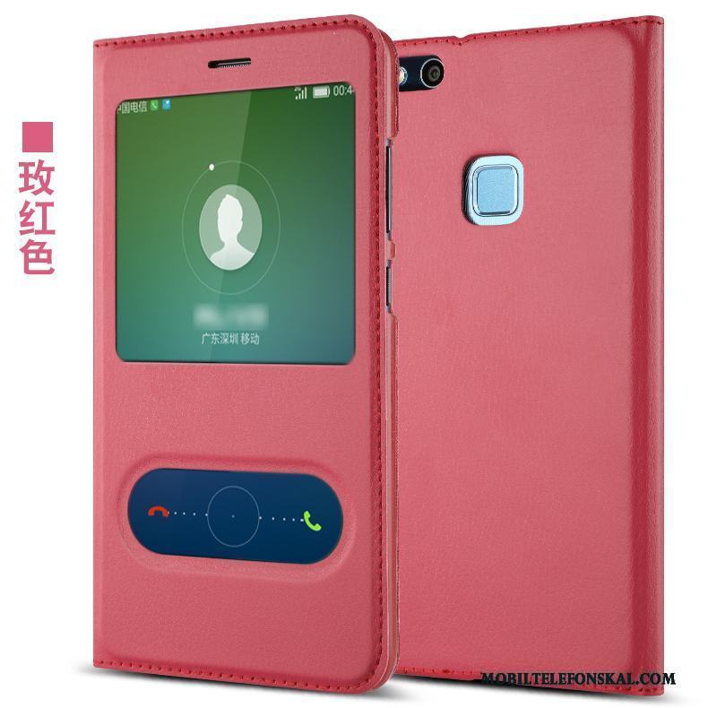 Huawei P10 Lite Ungdom Skydd Fodral Skal Mobil Telefon Rosa Läder