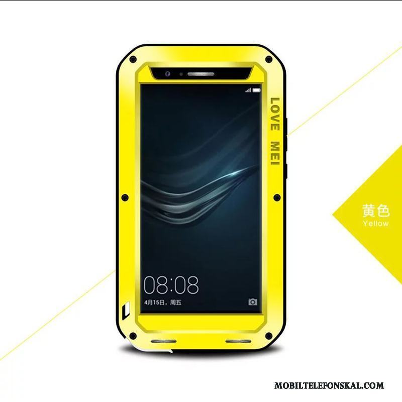 Huawei P10 Plus All Inclusive Metall Röd Fodral Skal Telefon Silikon Tre Försvar