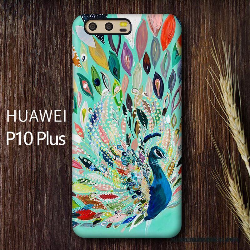 Huawei P10 Plus Kinesisk Stil Skal Telefon Påfågel Mobil Telefon Personlighet Fodral Fallskydd