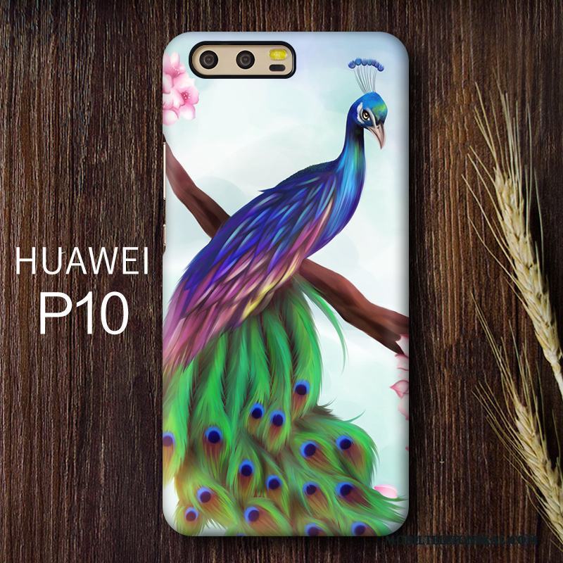 Huawei P10 Plus Kinesisk Stil Skal Telefon Påfågel Mobil Telefon Personlighet Fodral Fallskydd