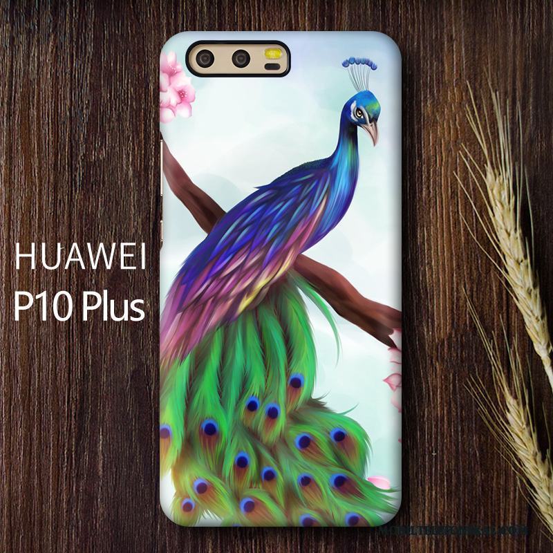 Huawei P10 Plus Kinesisk Stil Skal Telefon Påfågel Mobil Telefon Personlighet Fodral Fallskydd