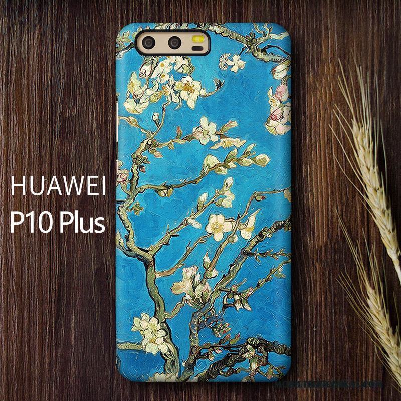 Huawei P10 Plus Kreativa Skal Telefon Konst Grön Fallskydd Väska Nubuck