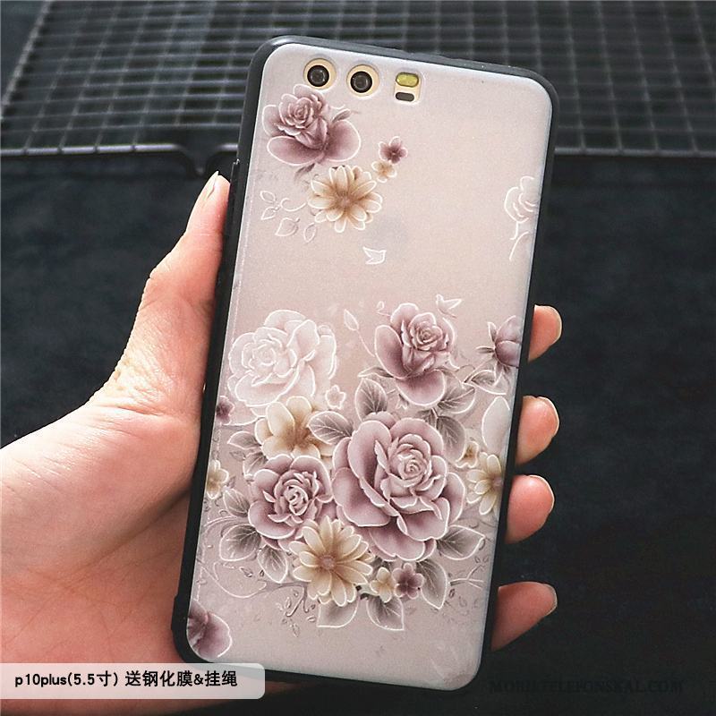 Huawei P10 Plus Kreativa Skal Telefon Personlighet Fallskydd Silikon Fodral Rosa