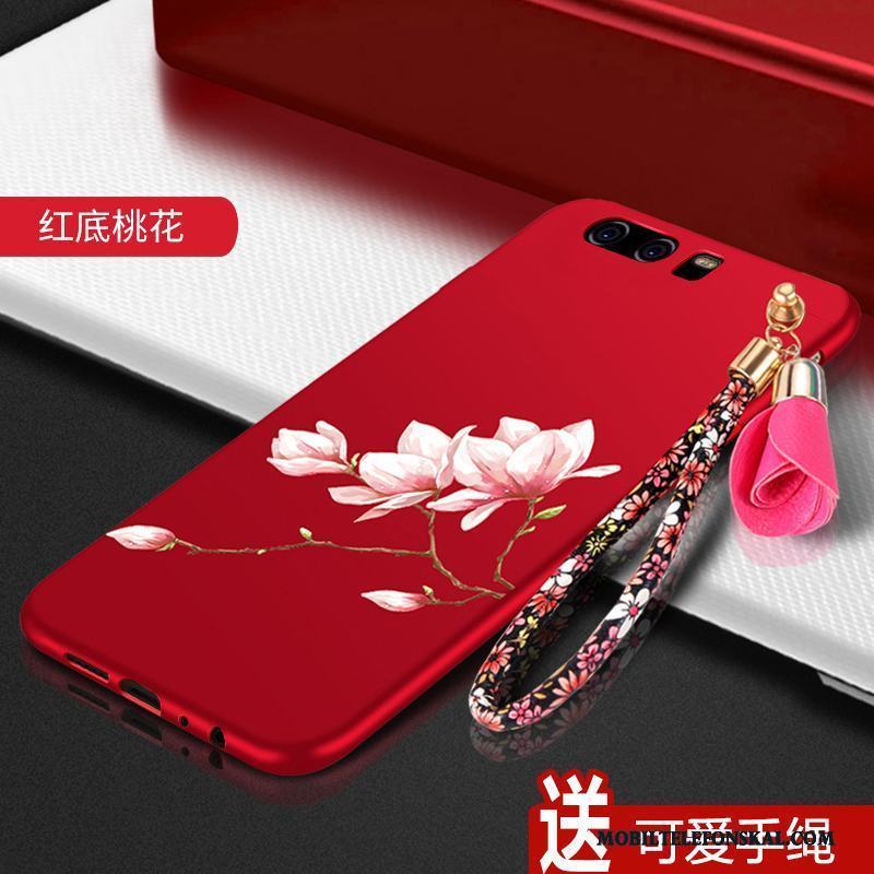 Huawei P10 Plus Kreativa Skal Telefon Trend Röd All Inclusive Fallskydd Mjuk