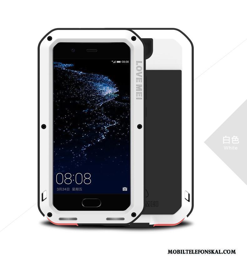 Huawei P10 Plus Metall Tre Försvar All Inclusive Fallskydd Svart Fodral Skal Telefon