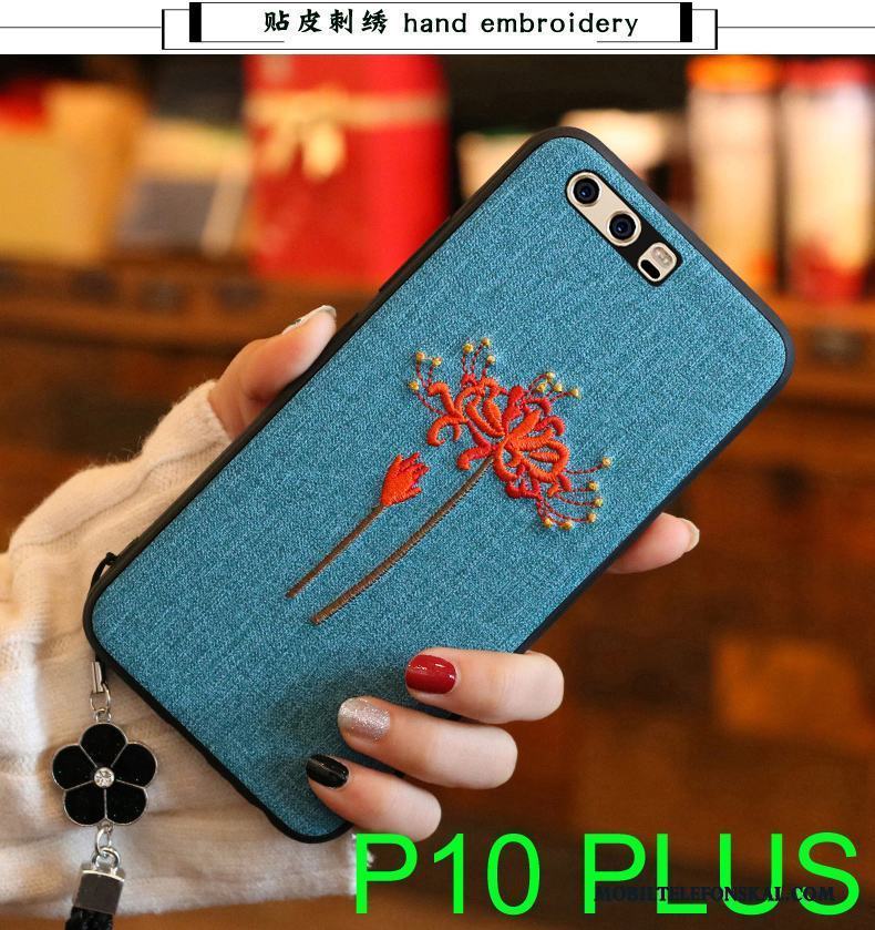 Huawei P10 Plus Mjuk Broderi Fodral Skydd Mobil Telefon Skal Telefon