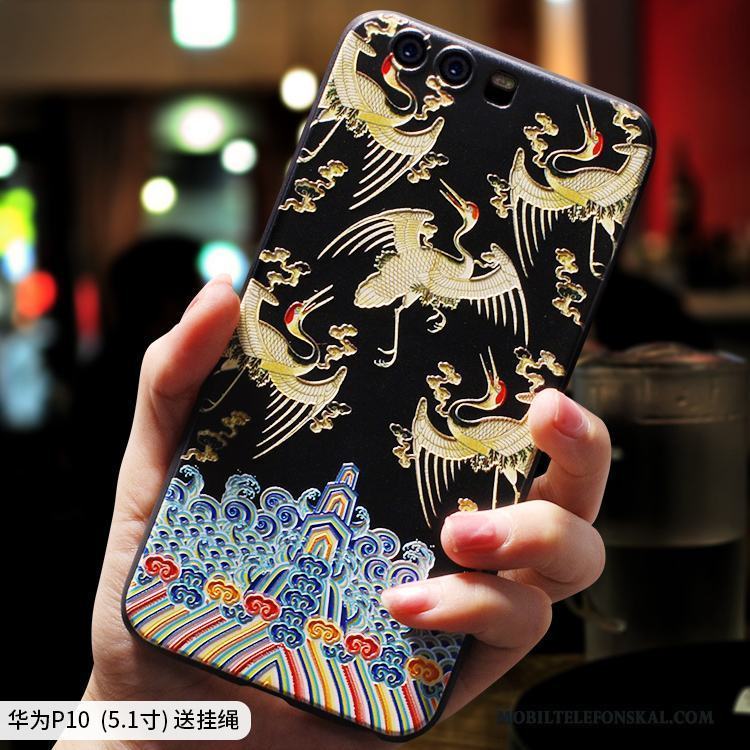 Huawei P10 Plus Personlighet Fallskydd Silikon Skal Telefon Fodral Kreativa Kinesisk Stil