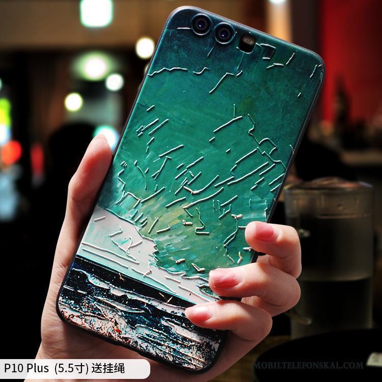 Huawei P10 Plus Skal All Inclusive Hängsmycken Fallskydd Silikon Trend Kreativa Gul