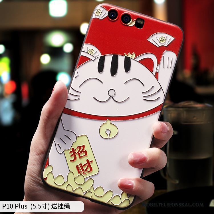 Huawei P10 Plus Skal Silikon Slim Katt Kreativa Fodral Trend Personlighet