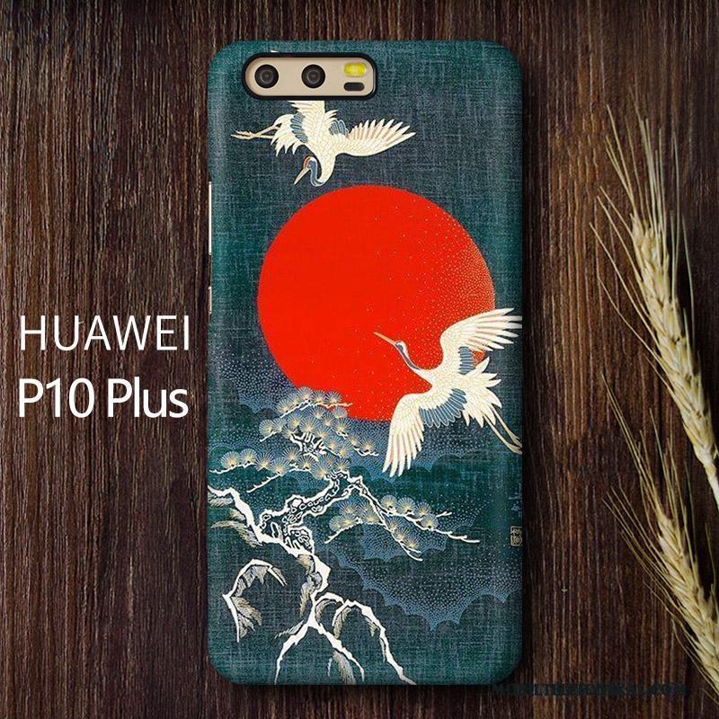 Huawei P10 Plus Skal Telefon Hård Kinesisk Stil Anpassa Ljusblå Kreativa Personlighet