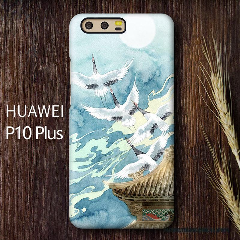 Huawei P10 Plus Skal Telefon Hård Kinesisk Stil Anpassa Ljusblå Kreativa Personlighet