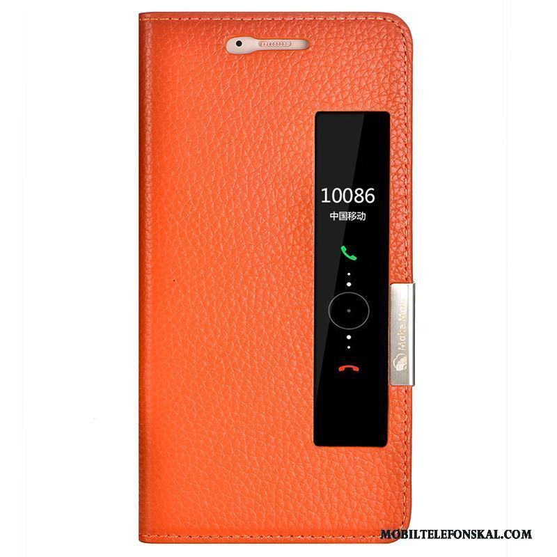 Huawei P10 Plus Skal Telefon Täcka Fodral Skydd Läderfodral Röd
