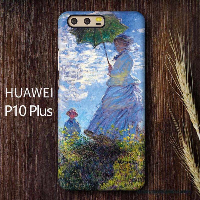 Huawei P10 Plus Skydd Skal Telefon Gul Mobil Telefon Konst Fodral Hård