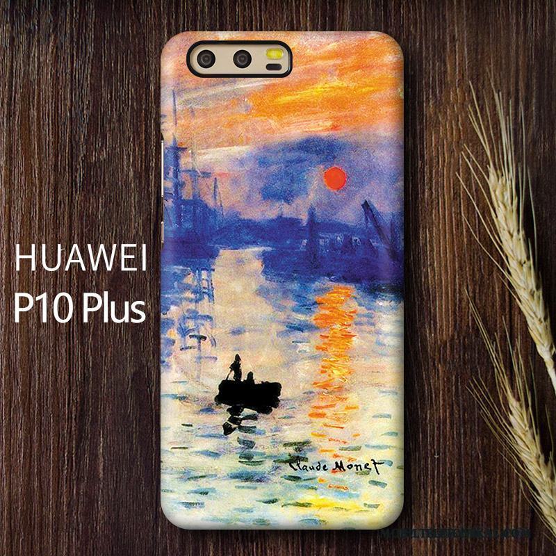 Huawei P10 Plus Skydd Skal Telefon Gul Mobil Telefon Konst Fodral Hård