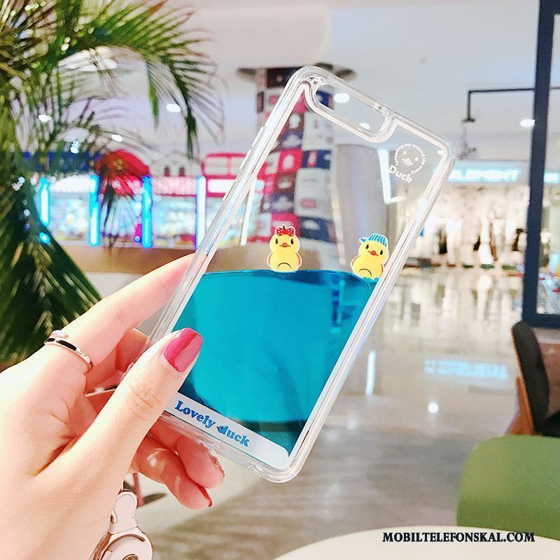 Huawei P10 Plus Vacker Flöde Transparent Skal Telefon Blå Kreativa Liten