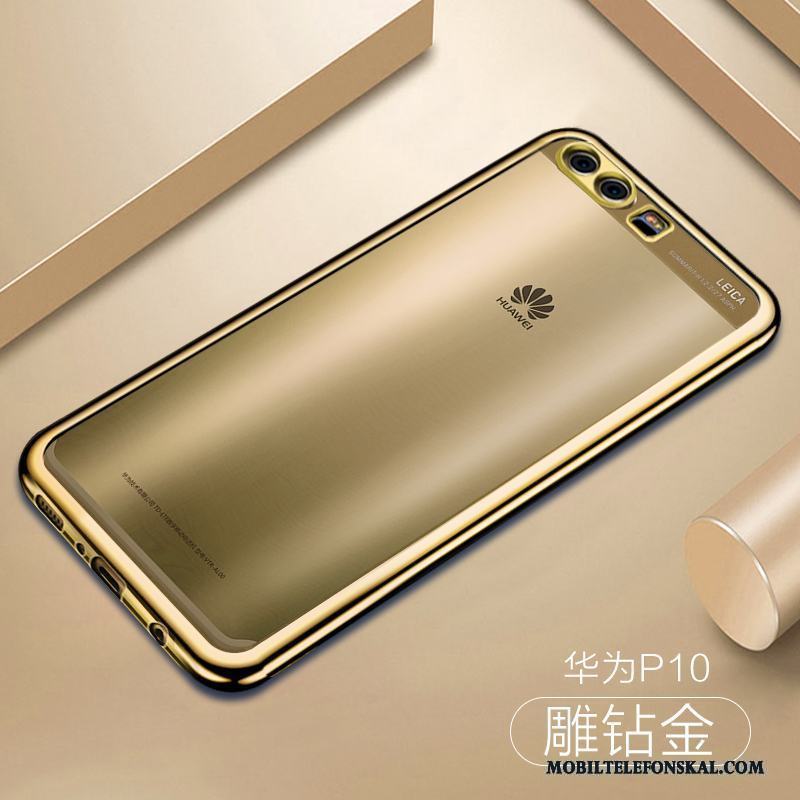 Huawei P10 Silikon Fallskydd Skal Telefon Rosa Guld Kreativa Fodral Plating