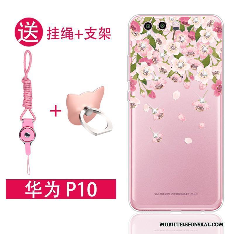 Huawei P10 Skal All Inclusive Mjuk Rosa Fodral Silikon Fallskydd Trend