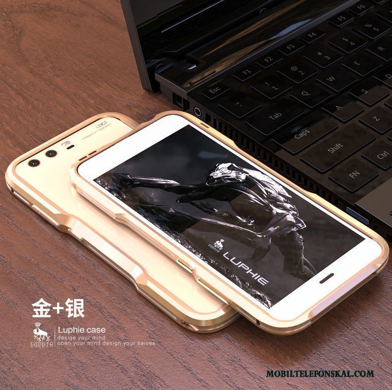 Huawei P10 Skal Fodral All Inclusive Tunn Frame Guld Hård Personlighet