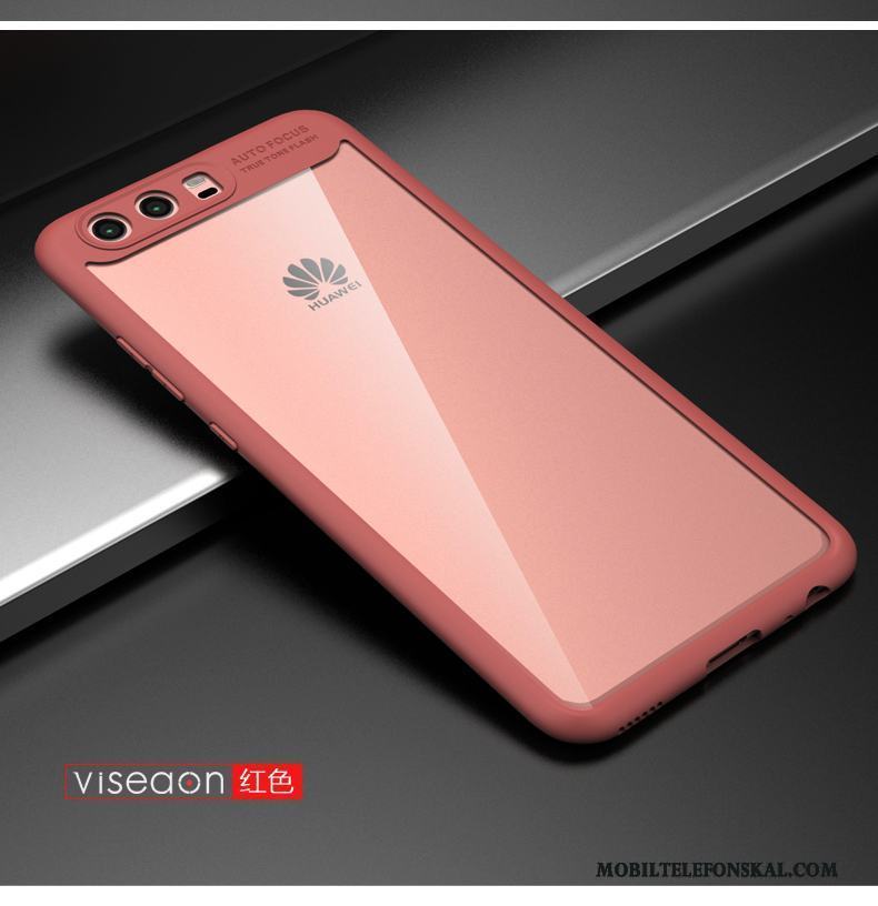 Huawei P10 Skal Röd Vit Fallskydd Mjuk Fodral Trend Silikon
