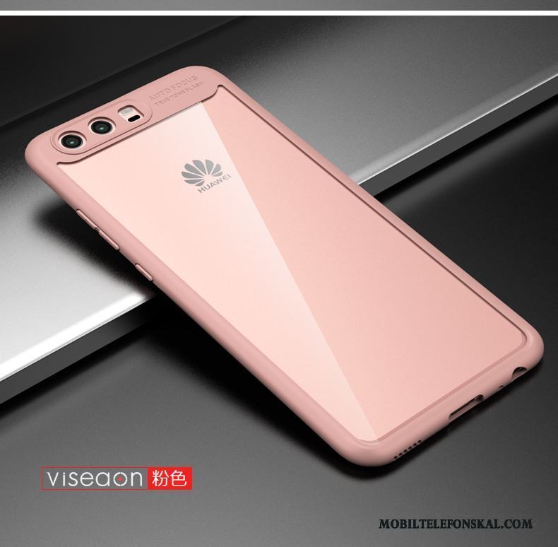 Huawei P10 Skal Röd Vit Fallskydd Mjuk Fodral Trend Silikon