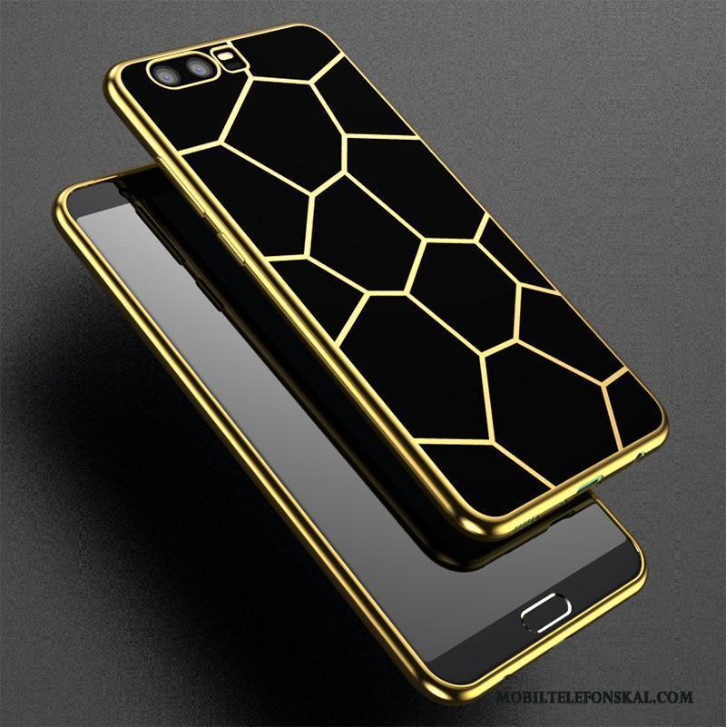 Huawei P10 Skal Telefon Väska Silikon Fallskydd Guld Trend Fodral
