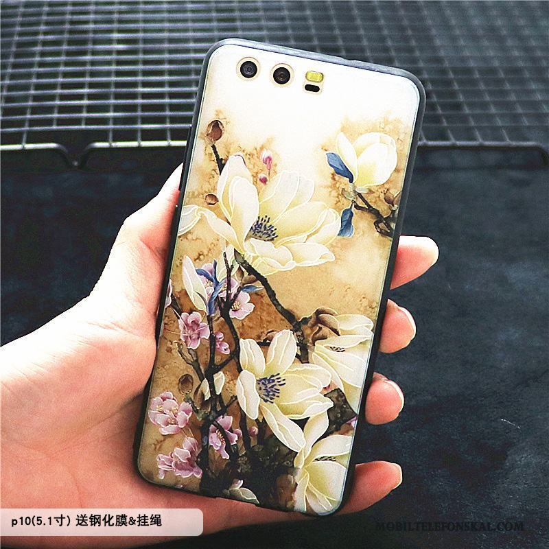 Huawei P10 Skydd Mobil Telefon Kreativa Skal Telefon Silikon Trend Blommor