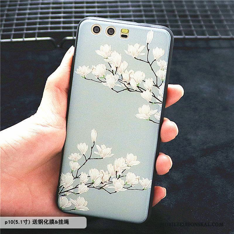 Huawei P10 Skydd Mobil Telefon Kreativa Skal Telefon Silikon Trend Blommor