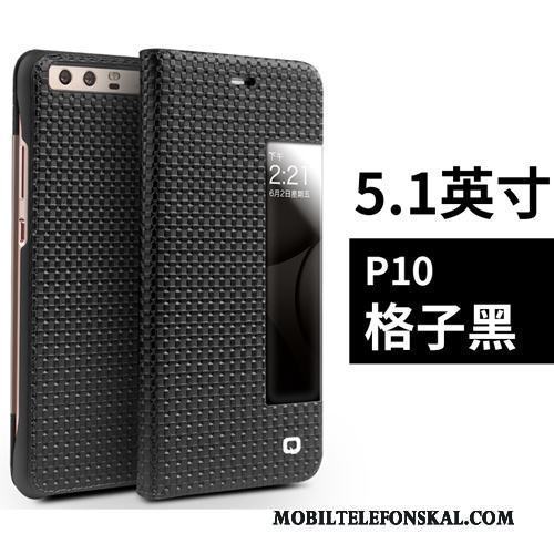 Huawei P10 Svart Täcka Skal Telefon Läderfodral Mobil Telefon Pu Skydd