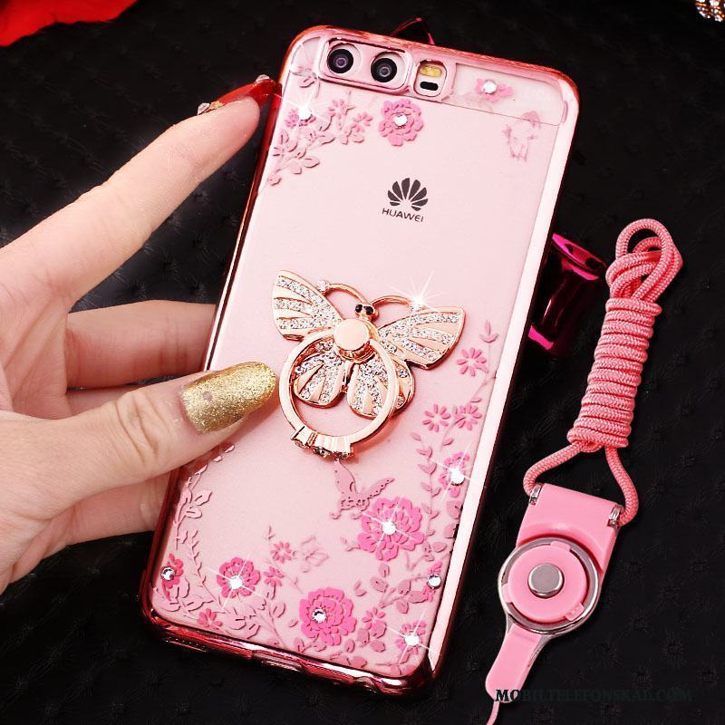 Huawei P10 Vacker Rosa Guld Skal Telefon Kreativa Tecknat Fallskydd Personlighet