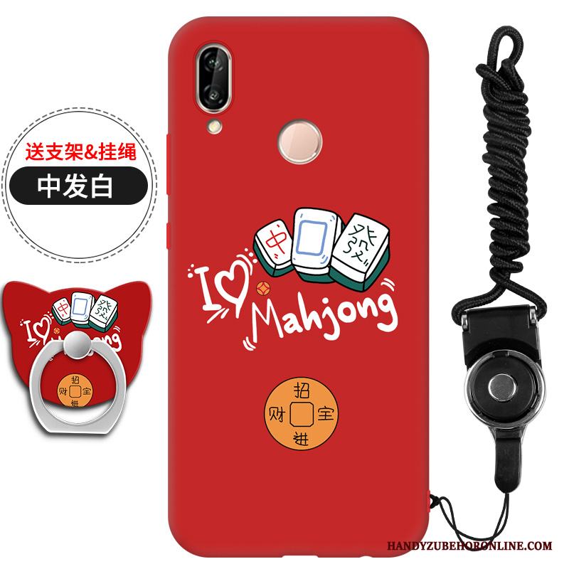 Huawei P20 Lite Fodral Ungdom Mjuk Gul Skydd Skal Telefon