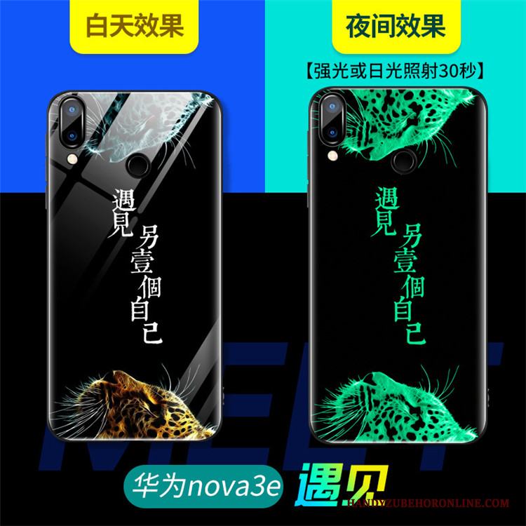 Huawei P20 Lite Glas Blå Fodral Skal Telefon