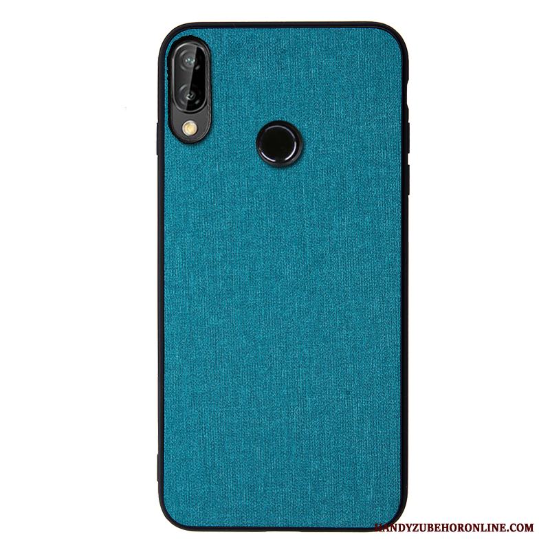 Huawei P20 Lite Skal Telefon Duk Grön Fodral Mjuk Fallskydd All Inclusive