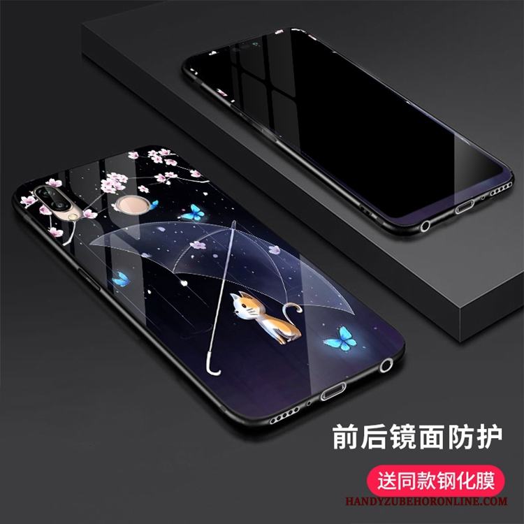 Huawei P20 Lite Skydd Trend Varumärke Kreativa Skal Telefon Glas Fodral Härdning