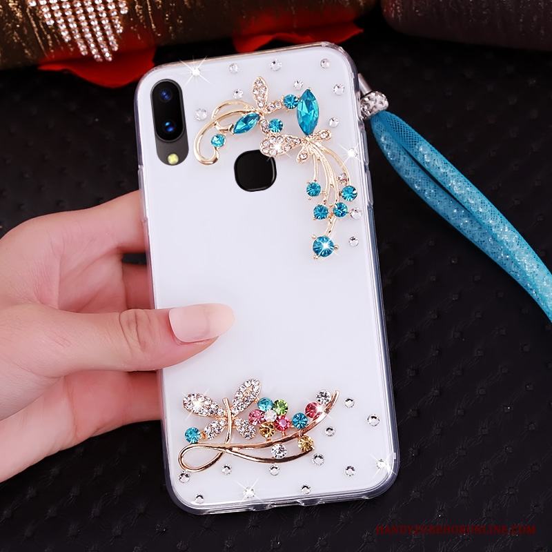 Huawei P20 Lite Ungdom Mjuk Skal Telefon Purpur Fodral Strass Skydd