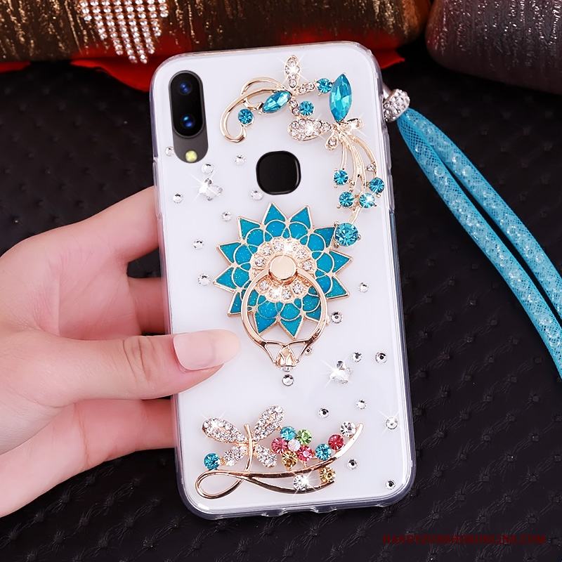 Huawei P20 Lite Ungdom Mjuk Skal Telefon Purpur Fodral Strass Skydd