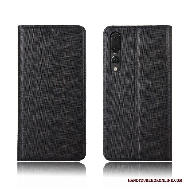 Huawei P20 Pro All Inclusive Clamshell Blå Ny Skal Silikon Läderfodral