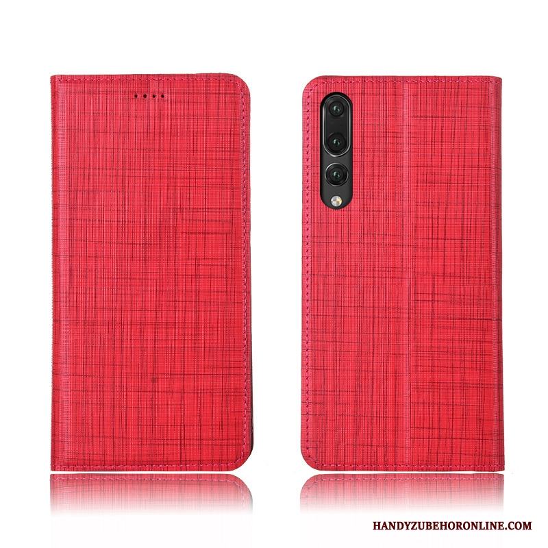 Huawei P20 Pro All Inclusive Clamshell Blå Ny Skal Silikon Läderfodral