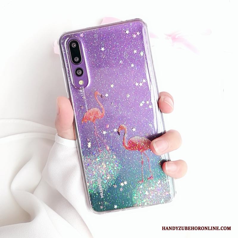 Huawei P20 Pro Kreativa Fodral Skal Telefon Silikon Personlighet Transparent Pulver