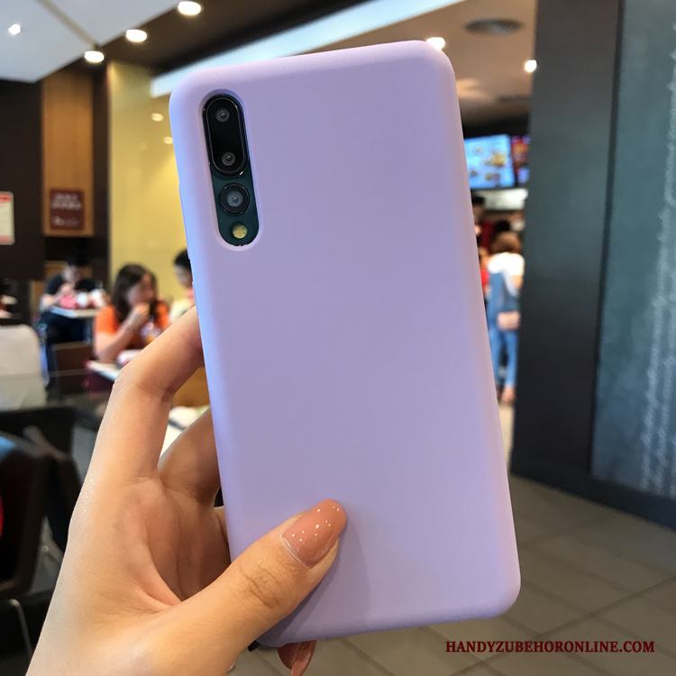 Huawei P20 Pro Net Red Grön Solid Färg Silikon Mjuk Skal Telefon Super